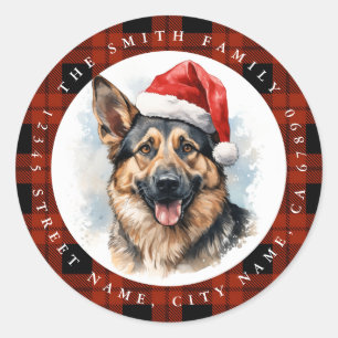 Adesivos Redondos de German shepherd de Natal