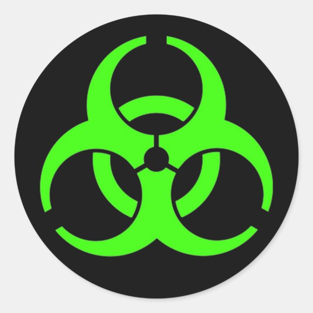 Adesivos redondos de perigo biológico (Frente)