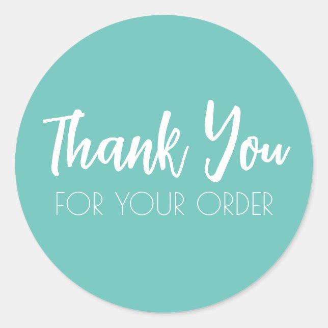 Adesivos Redondos de Selagem de Obrigado (Frente)