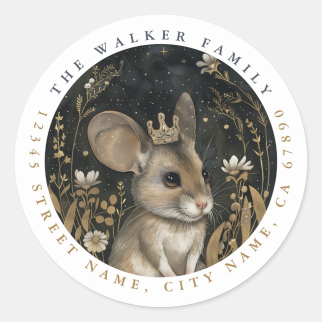 Adesivos redondos do rato (Frente)