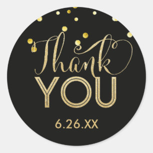 Adesivos redondos Dourados, pretos e falsos