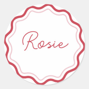 Adesivos Redondos Personalizados Ondas Curvas