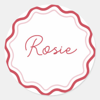 Adesivos Redondos Personalizados Ondas Curvas