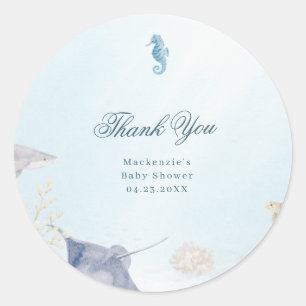 Adesivos Redondos Sea You Soon Rococo Baby Shower