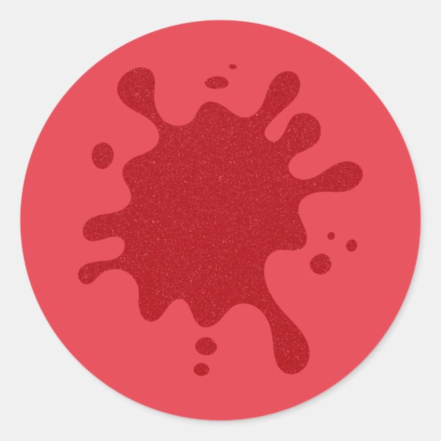Adesivos Redondos Splash Vermelho Tomate Ousado –  (Frente)