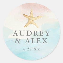 Adesivos Redondos Temáticos de Praia