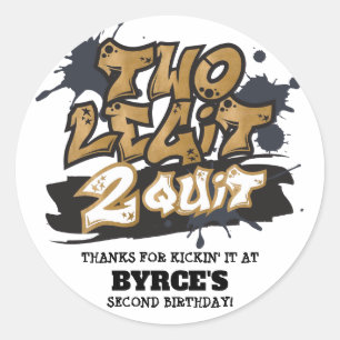 Adesivos Redondos Two Legit to Quit