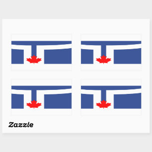 Adesivos Retangulares da Bandeira de Toronto, Ontá