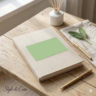 Adesivos Retangulares de Verde Sage Sólido