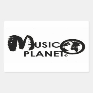 Adesivos Retangulares MUSIC PLANET