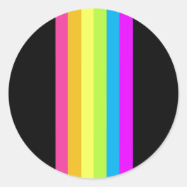 Adesivos Retro-Redondos (Múltiplos Negros e Néon)