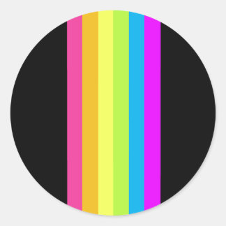 Adesivos Retro-Redondos (Múltiplos Negros e Néon)