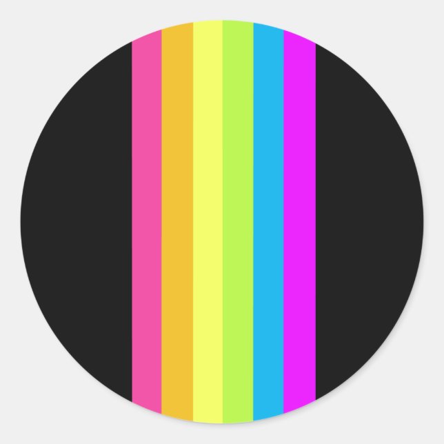 Adesivos Retro-Redondos (Múltiplos Negros e Néon) (Frente)