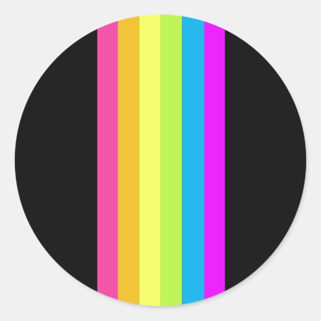 Adesivos Retro-Redondos (Múltiplos Negros e Néon) (Frente)