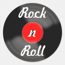 Adesivos Retro Rock and Roll Vinyl Record