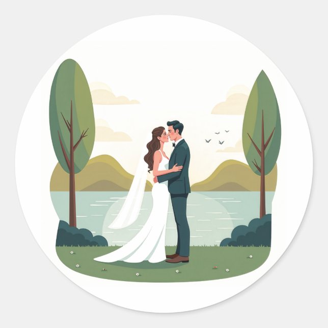 Adesivos Românticos para Noivados de Casal (Frente)