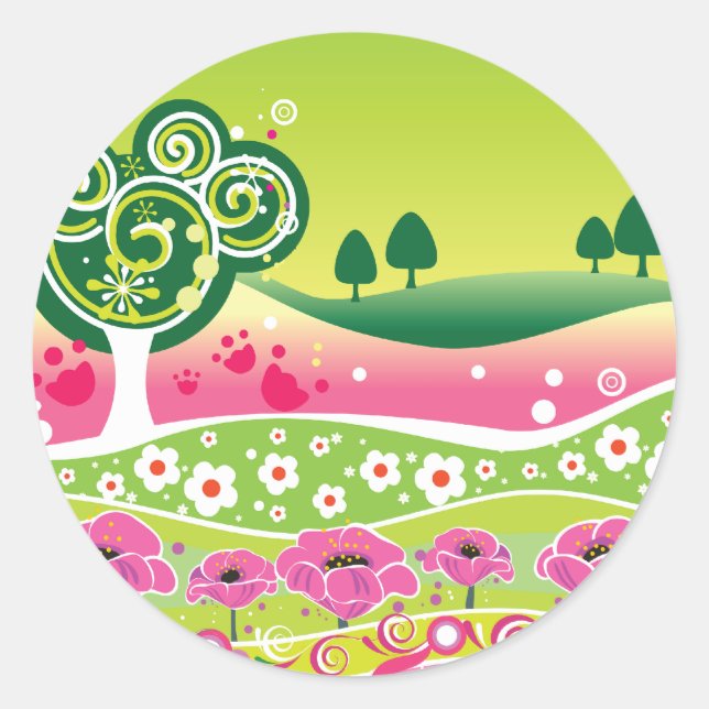 Adesivos rosa verde-rosa azuis (Frente)