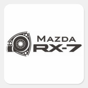 Adesivos RX-7 Rotativos do Motor Mazda Preto