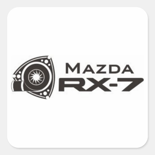 Adesivos RX-7 Rotativos do Motor Mazda Preto (Frente)