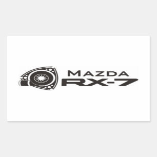 Adesivos RX-7 Rotativos do Motor Mazda Preto