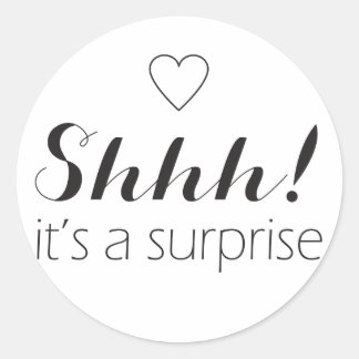 Adesivos Shhh é uma surpresa com coração