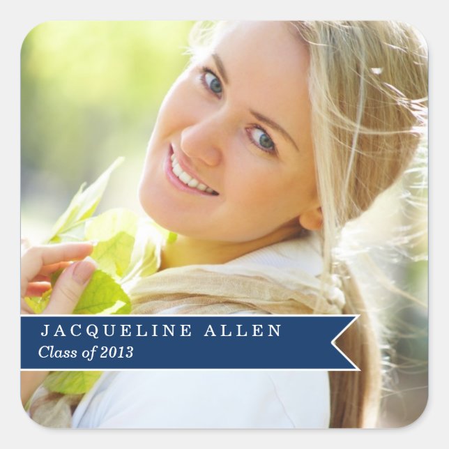 Adesivos Simples de Favor de Graduação de Fita (Frente)