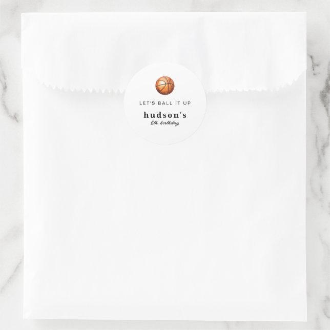 Adesivos Simples de Festa de Basquete (Bolsa)