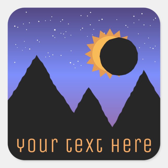 Adesivos Solar Eclipse 2017 Personalizados (Frente)