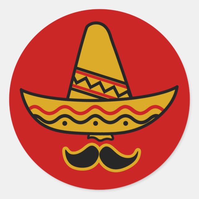 Adesivos Sombrero e bigode (Frente)
