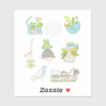 adesivos suculentos e plantas