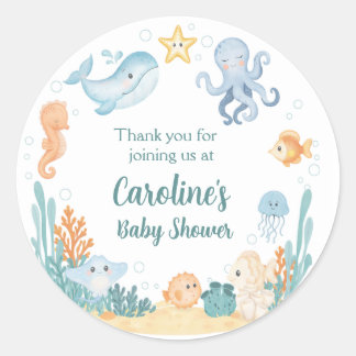 Adesivos Tema Oceano para Chá de Bebê
