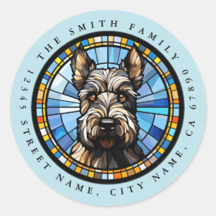Adesivos "Terrier Round" escoceses