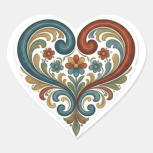 Adesivos Tradicionais Noruegueses Rosemaling