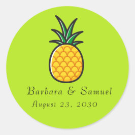 Adesivos Tropicais de Ananás Personalizados