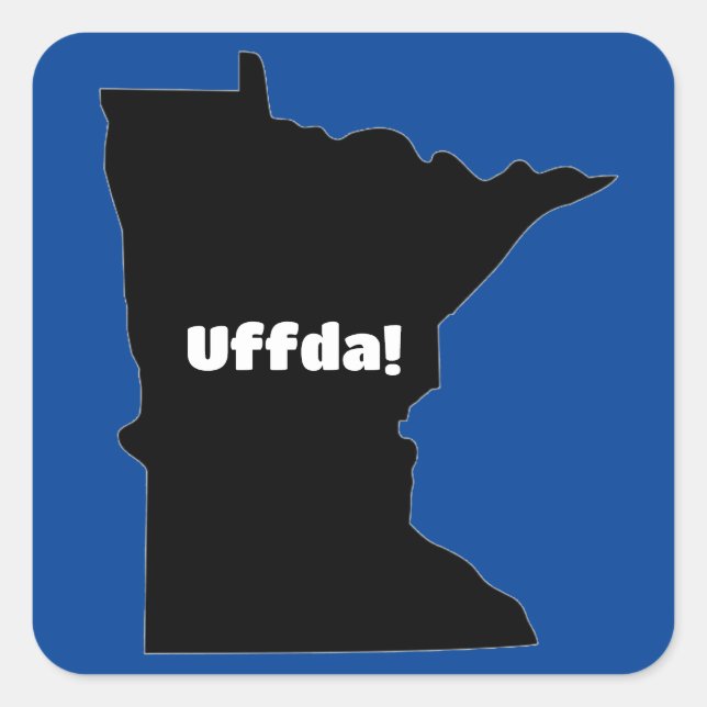 Adesivos Uffda Minnesota personalizáveis (Frente)