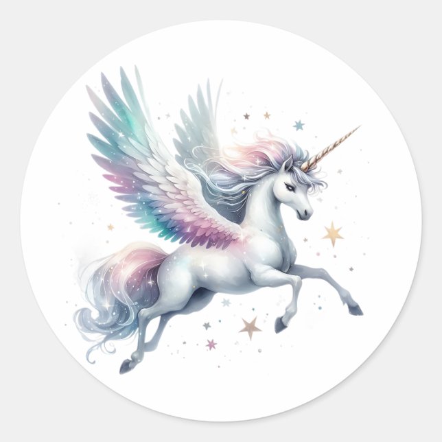 Adesivos Unicorn de Aquarela (Frente)