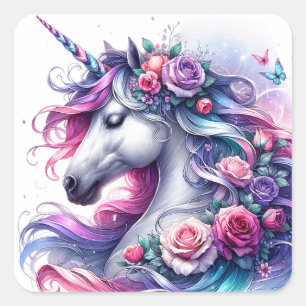 Adesivos Unicorn de Aquarela
