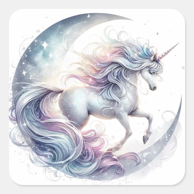 Adesivos Unicorn de Aquarela (Frente)