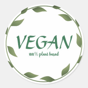 Adesivos Vegan Baseados em Planta 100%   Pequenas 
