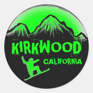 Adesivos verdes de neve de Kirkwood California