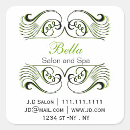 adesivos verdes, pretos e brancos, para empresas