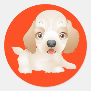 Adesivos Vermelhos do Cachorro do Filhote do Retri