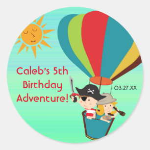 Adesivos Vintage de Aventura de Balão de Ar Quente