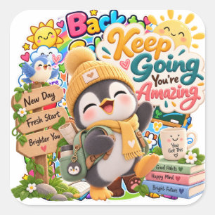 Adesivos Você É Incrível Pinguim Continue Em Frent