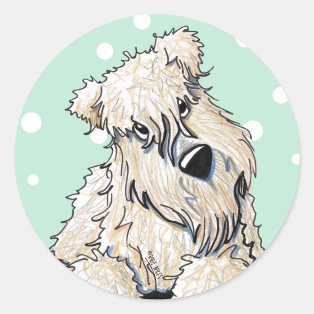 Adesivos "Wheaten Terrier Springtime" (Frente)