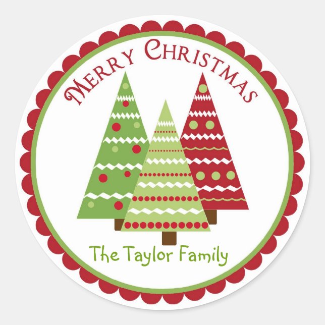 Adesivos Whimsical Reindeer de Natal (Frente)