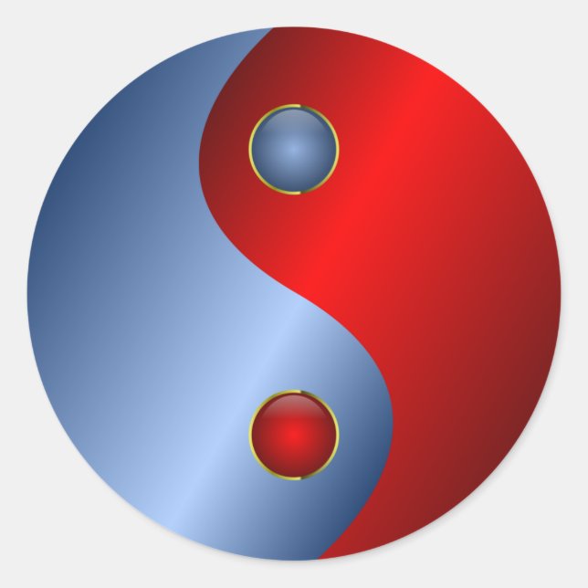 adesivos yang yang azul-vermelho (Frente)