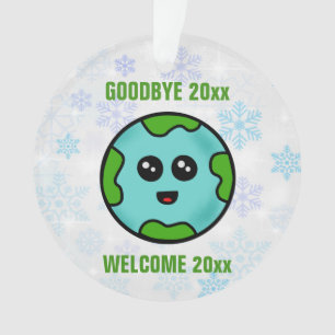 Adeus 2024 Enfeites de natal de boas-vindas 2025