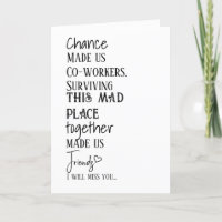 Adeus aos colaboradores Obrigado Cartão de Amizade