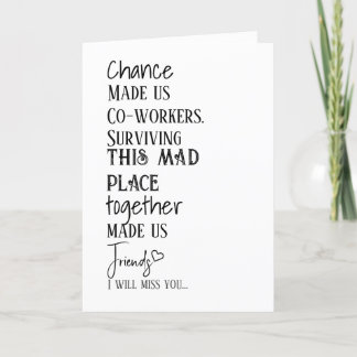 Adeus aos colaboradores Obrigado Cartão de Amizade